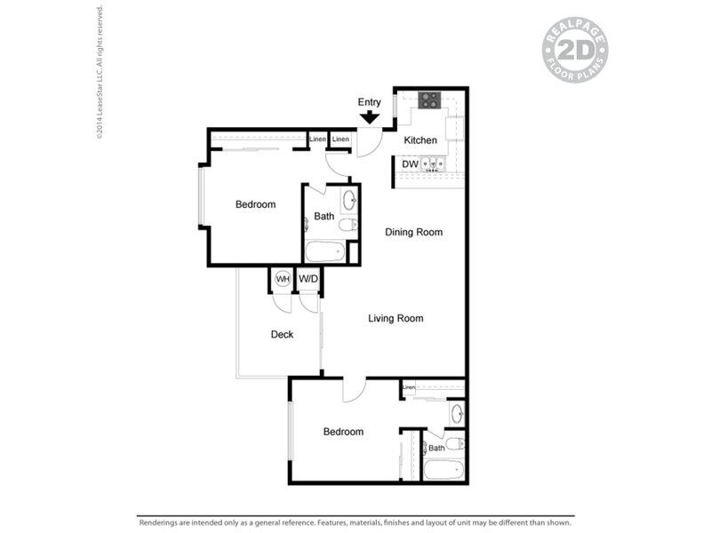 2x2 floorplan at Parc Claremont