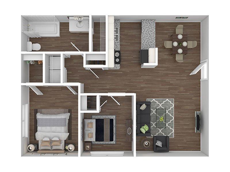 B1-785 floorplan at Holladay on Ninth