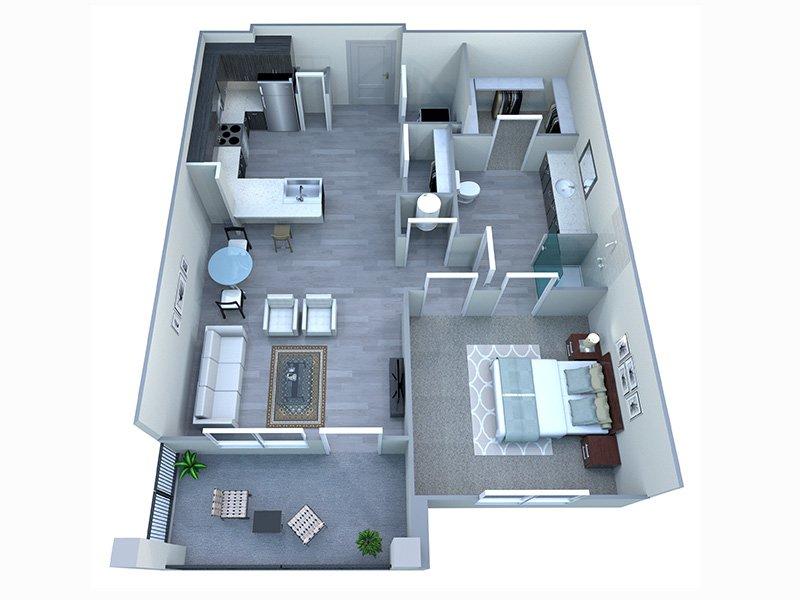 A2 1x1 floorplan at Skye at McClintock Station