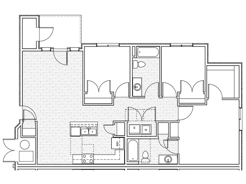 3 Bedroom 2 Bath B1