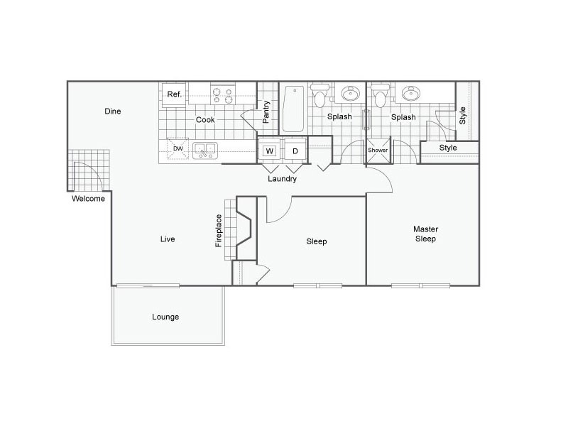 B1 floorplan at Ascend at Red Rocks