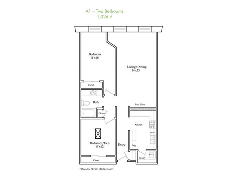 A1-R floorplan at 5th Avenue Station