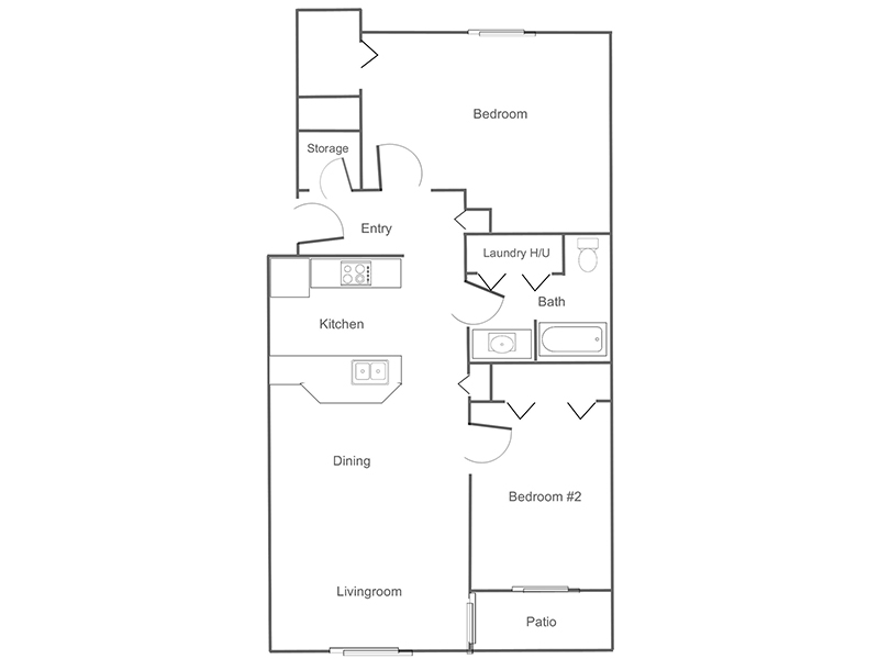 2 Bedroom 1 Bathroom B