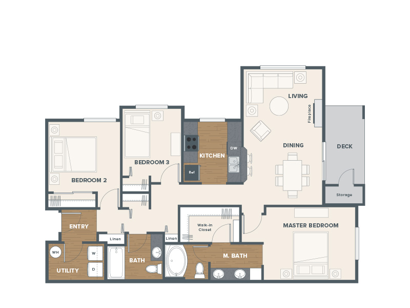 Elm floorplan at North Ridge