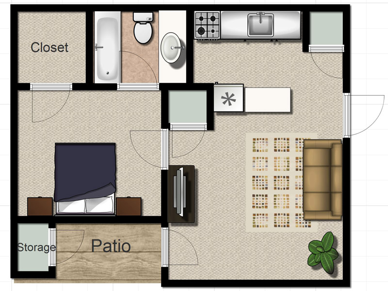 ELM floorplan at The Village at Raintree