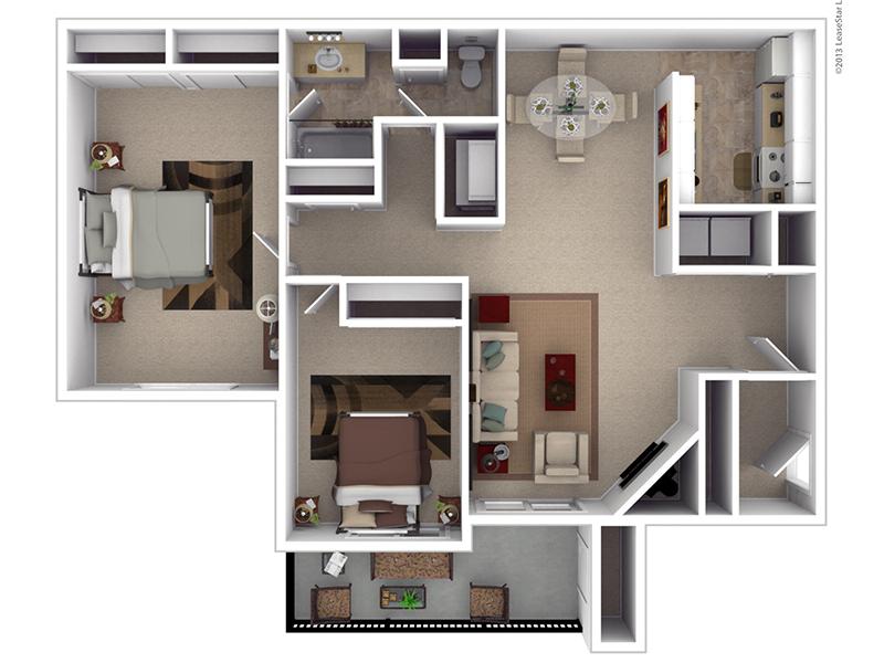 2x1 floorplan at Hunters Woods