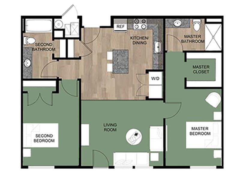 2 Bedroom 2 Bath