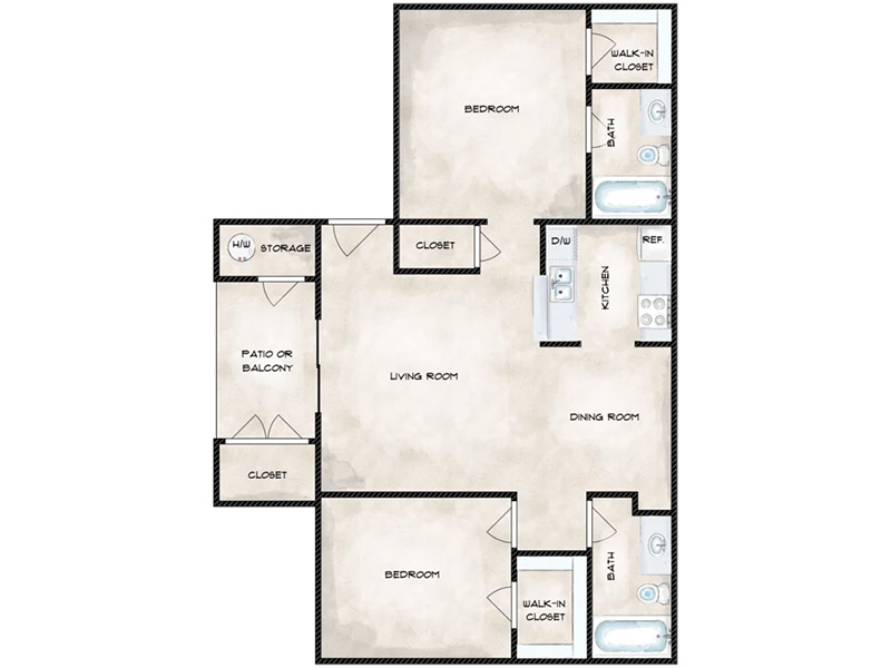 B1R floorplan at Portola Glendale