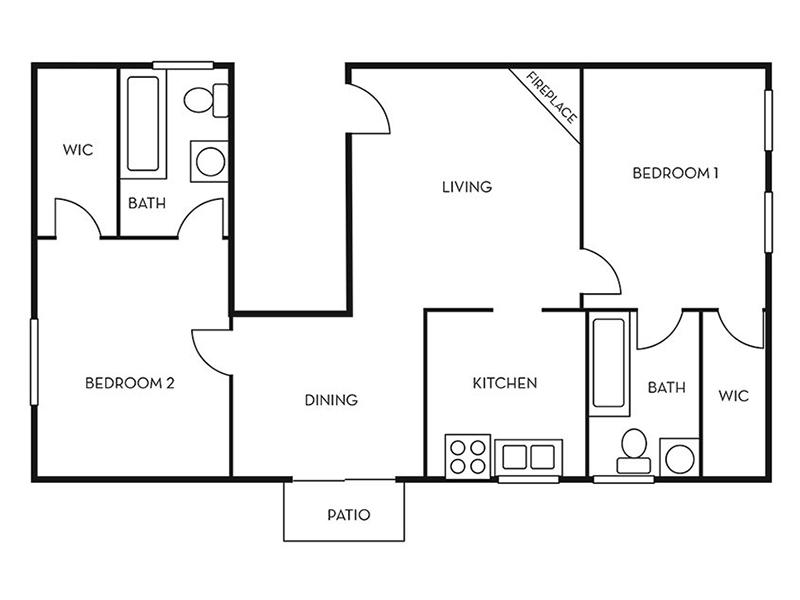 2x2LG floorplan at The Cape