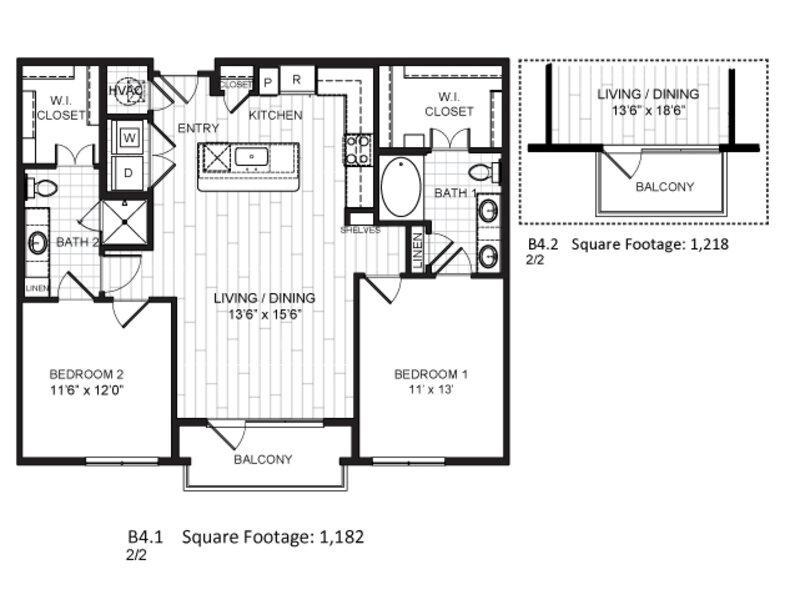 B4.1 floorplan at The Moderne