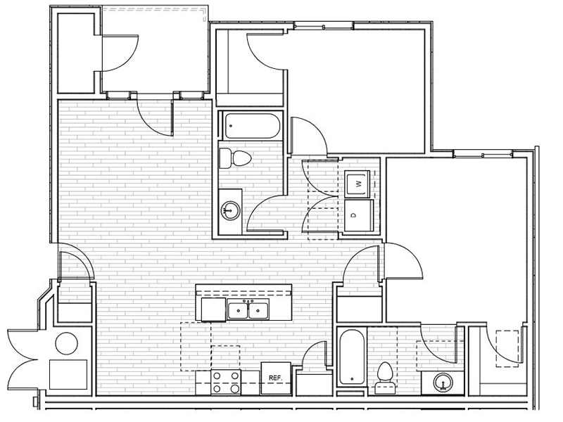 2 Bedroom 2 Bath B1