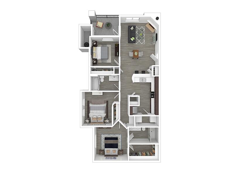 3x2-1150- Classic floorplan at Legacy Apartments at Dove Mountain