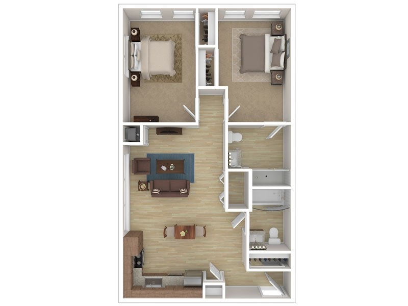 B2 floorplan at 1600 Hoyt