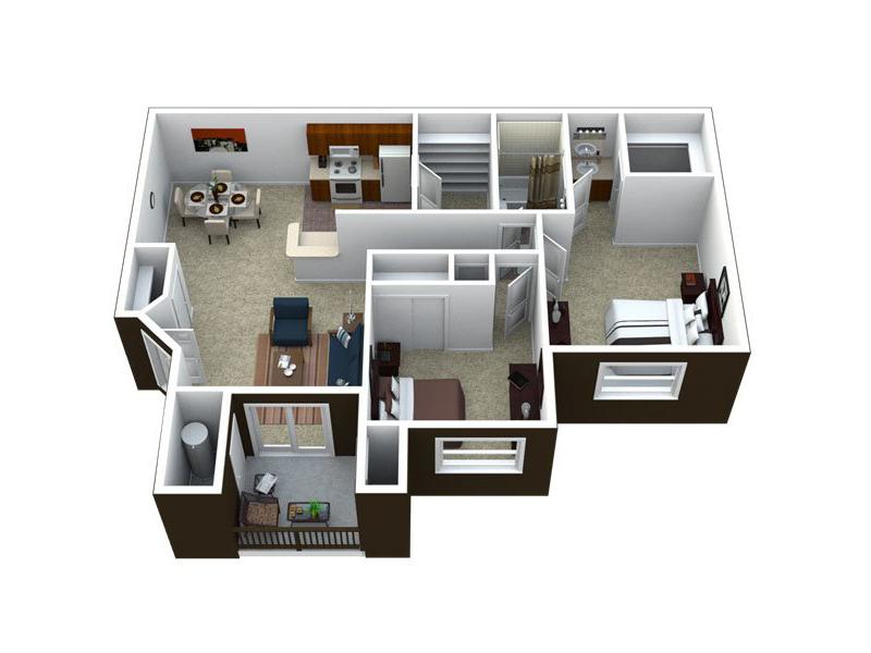 B1-1064 floorplan at Hidden Cove