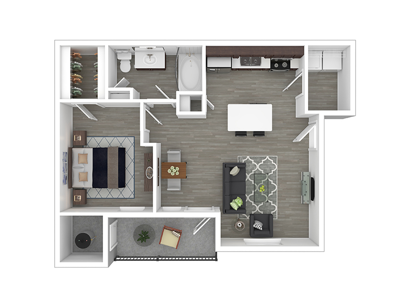 1x1-712-Full Renovation floorplan at La Ventana