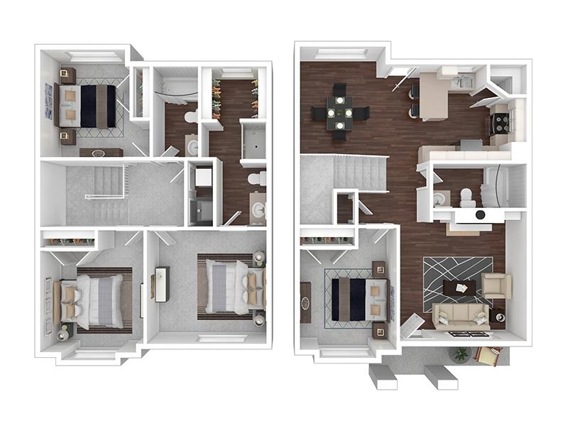 4x3-1718-Premier floorplan at Herriman Towne Center