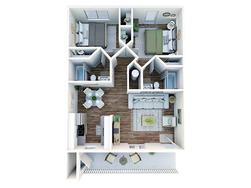 B2 floorplan at Tides at East Glendale