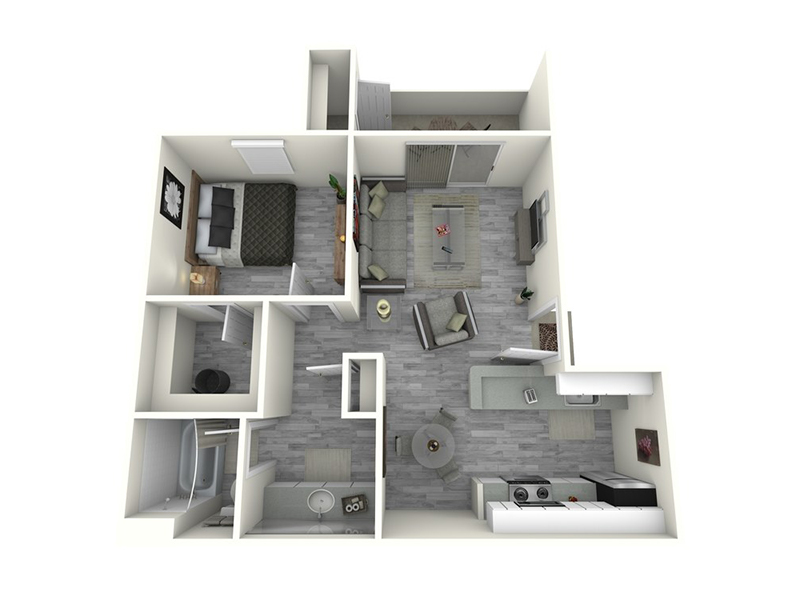 1x1_700_R floorplan at Fairways on Thunderbird