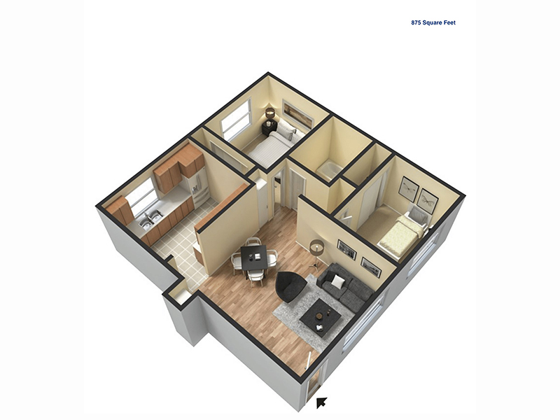 B1R floorplan at Peaks at the Park