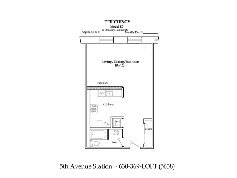 E7-R floorplan at 5th Avenue Station