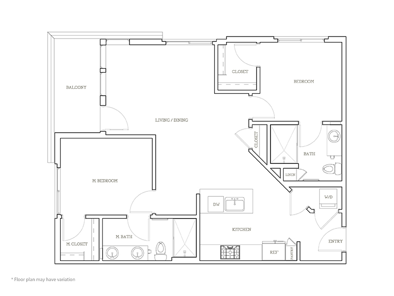 D2 floorplan at Seventyone15 McDowell