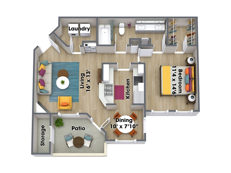 Citrine floorplan at Prisma Apartments