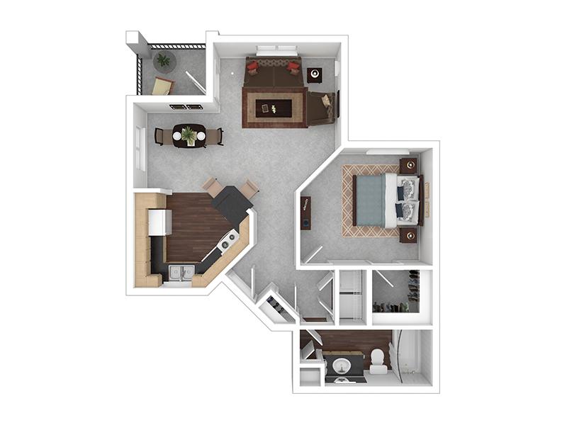 1x1-880 floorplan at Broadstone Heights