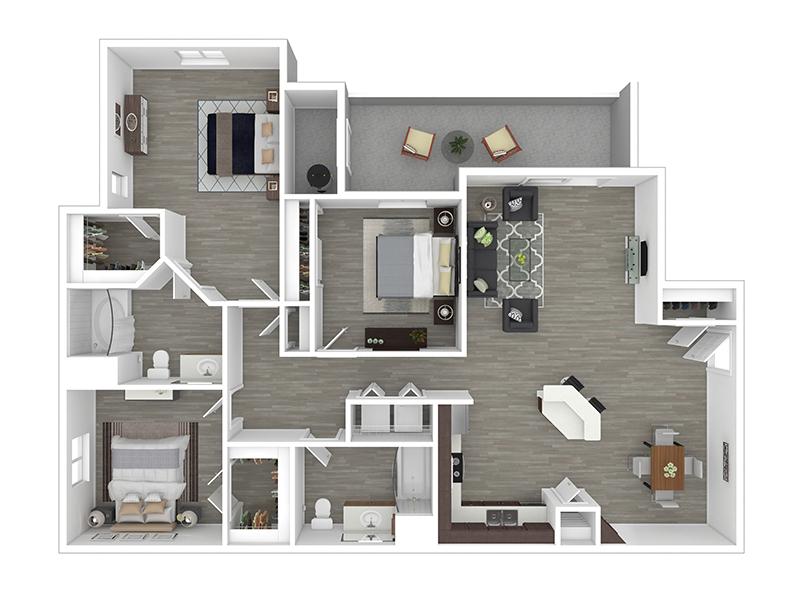 3x2-1359- Classic floorplan at Serafina