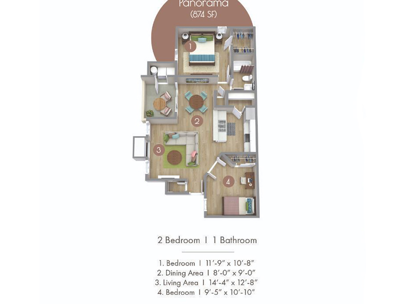 Panorama floorplan at The Overlook