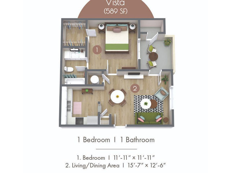 Vista floorplan at The Overlook