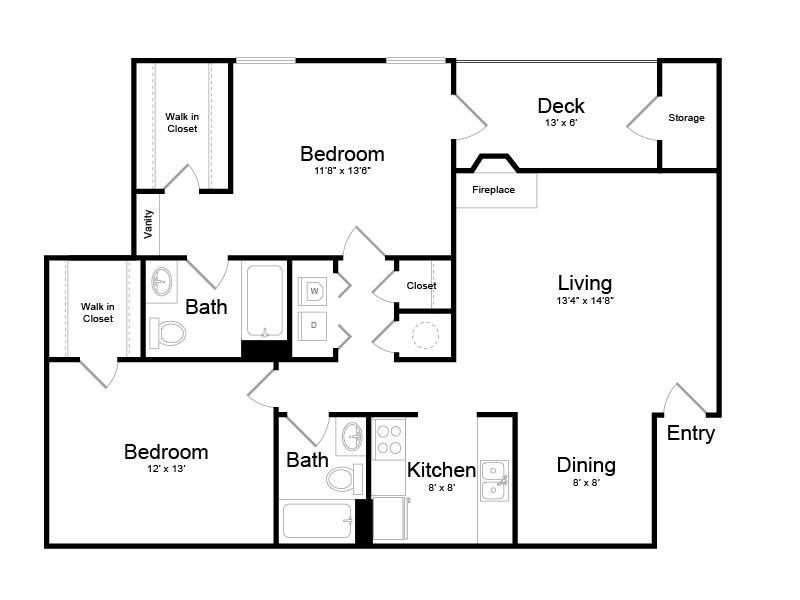 2 Bedroom 2 Bath