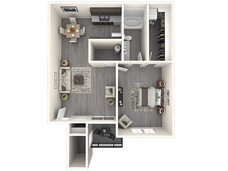 1x1 750 floorplan