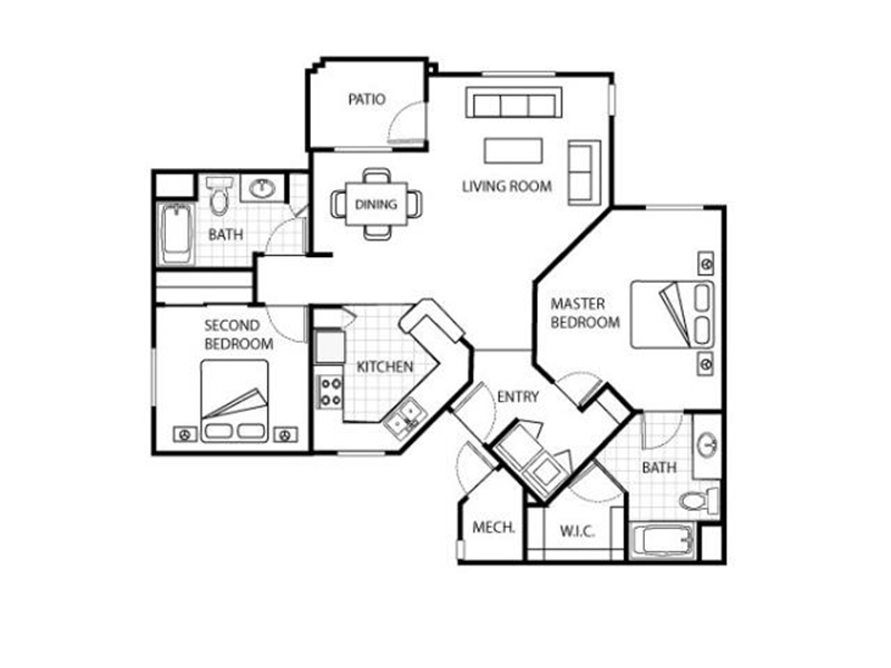 2 Bedroom 2 Bathroom