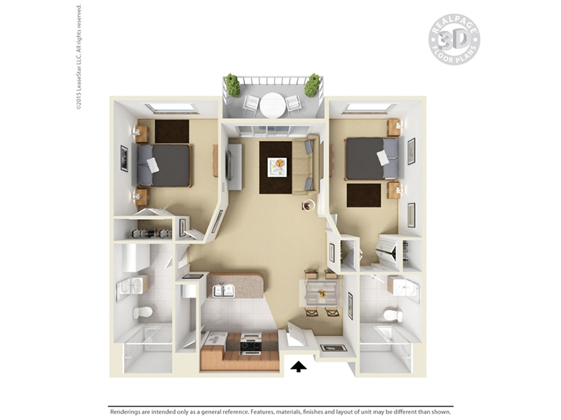 wasatch ii 2 bedroom 2 bathroom floorplan