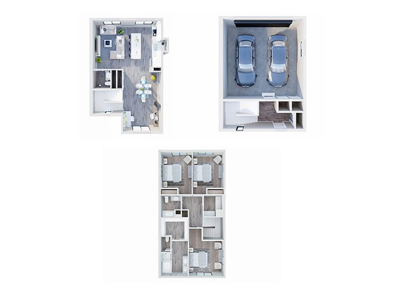 3x2.5 B floorplan at Coyote Creek