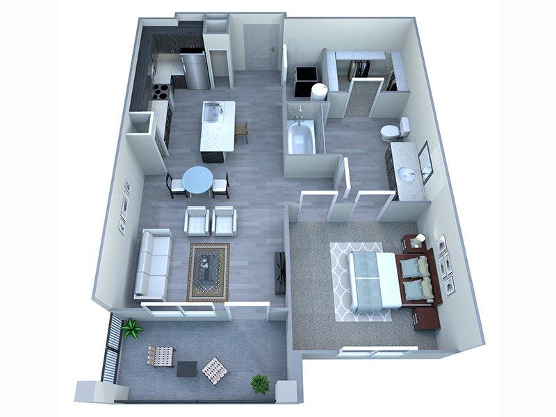 A4 1x1 floorplan at Skye at McClintock Station