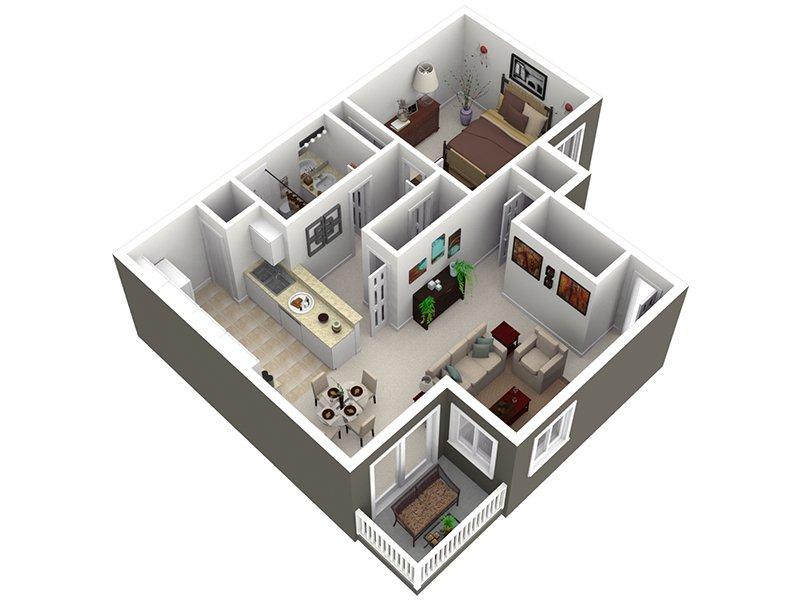 1 Bedroom 1 Bath 644