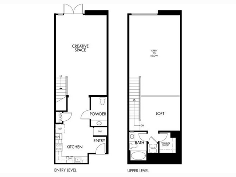 1BDHR floorplan at Oasis Anaheim