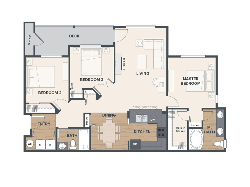 Elm floorplan at Sunridge Terrace