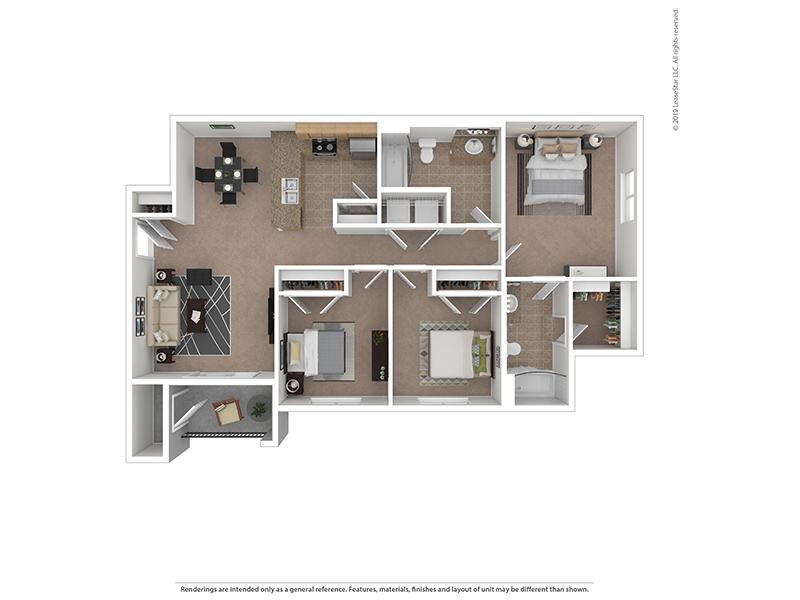 Phase 2-3x2-1176 floorplan at Ridgeview