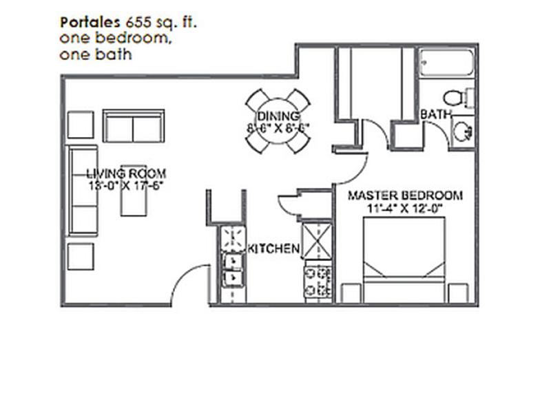 Portales floorplan at 25 Broadmoor