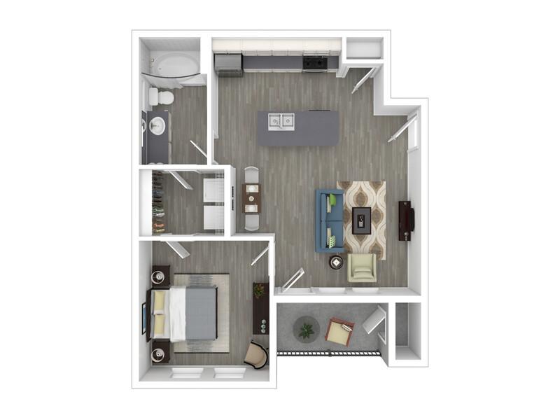 1X1M-800 floorplan at The Hills at Renaissance