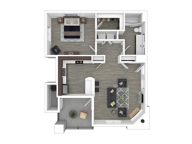 1x1-698- Full Renovation floorplan at Legacy Apartments at Dove Mountain