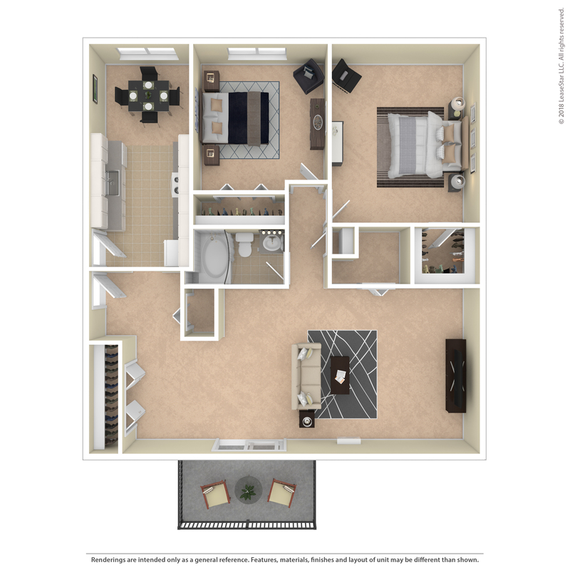 Hickory Ridge floorplan at Prairie View Apartments