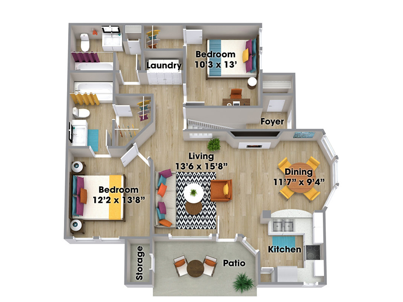 Indigo floorplan at Prisma Apartments