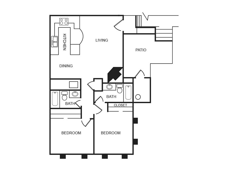 C1R floorplan at Aria on Mill