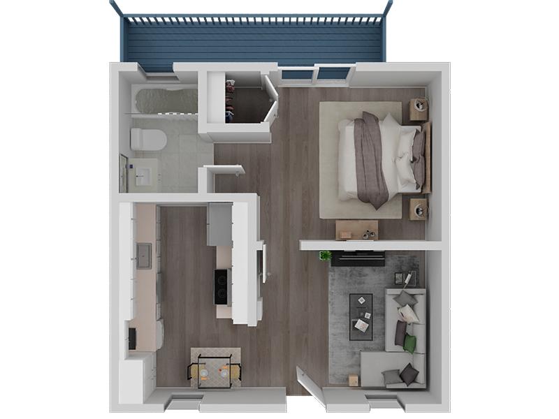1 Bedroom 1 Bath Waterfront View