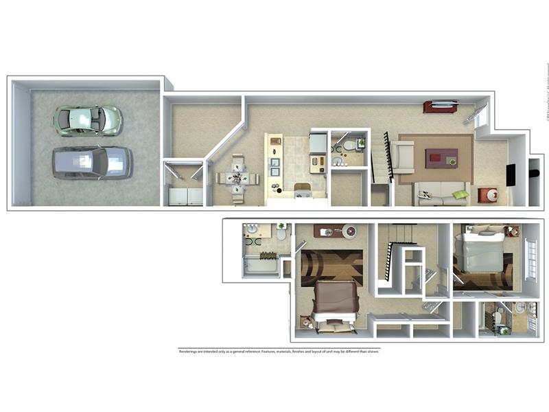 2x2.5TH2G floorplan at Hunters Woods