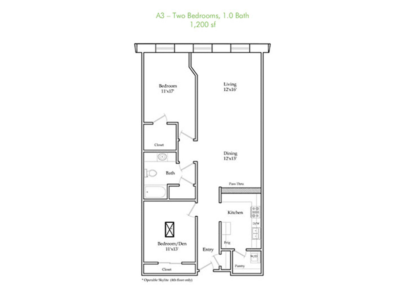 A3-R floorplan at 5th Avenue Station