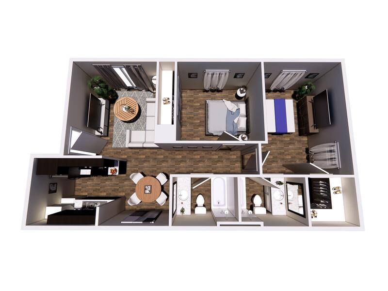 2 Bedroom 2 Bath